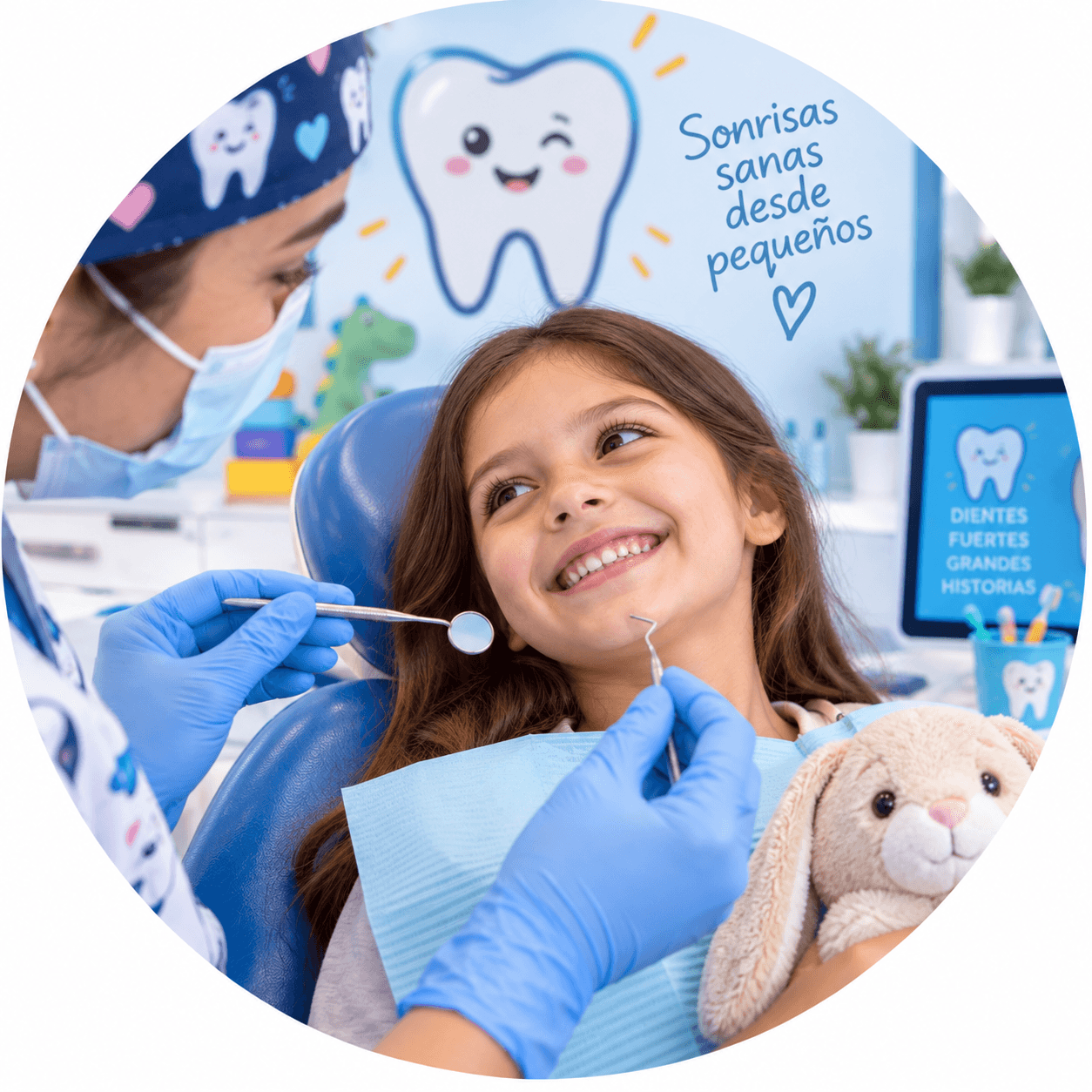 Niño feliz en su consulta de odontopediatría
